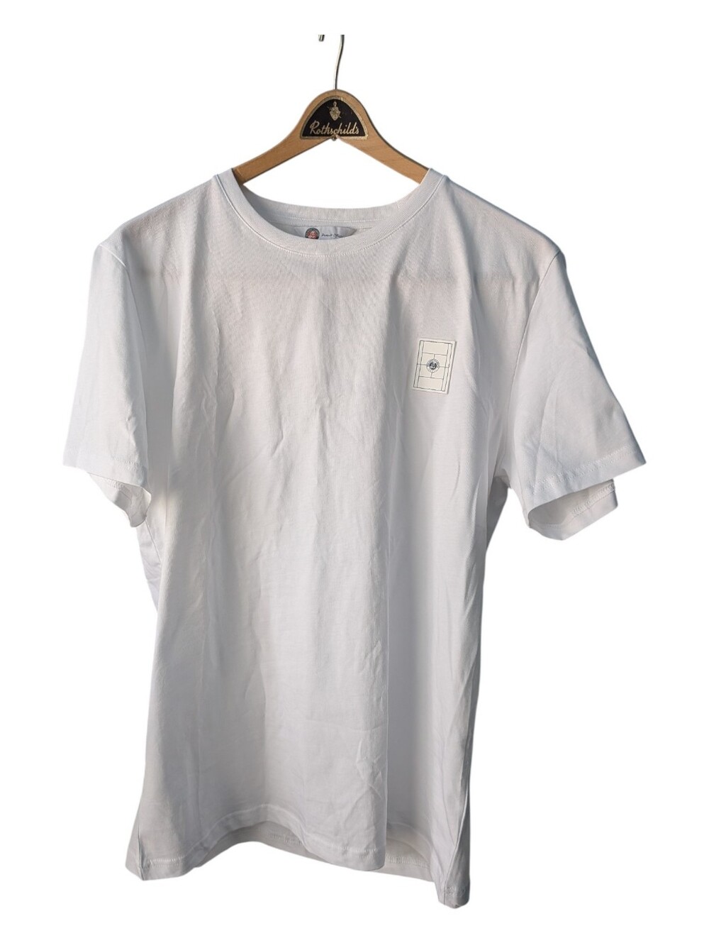 NWT White Roland Garros RG Court logo men's T-Shirt French Open Tennis